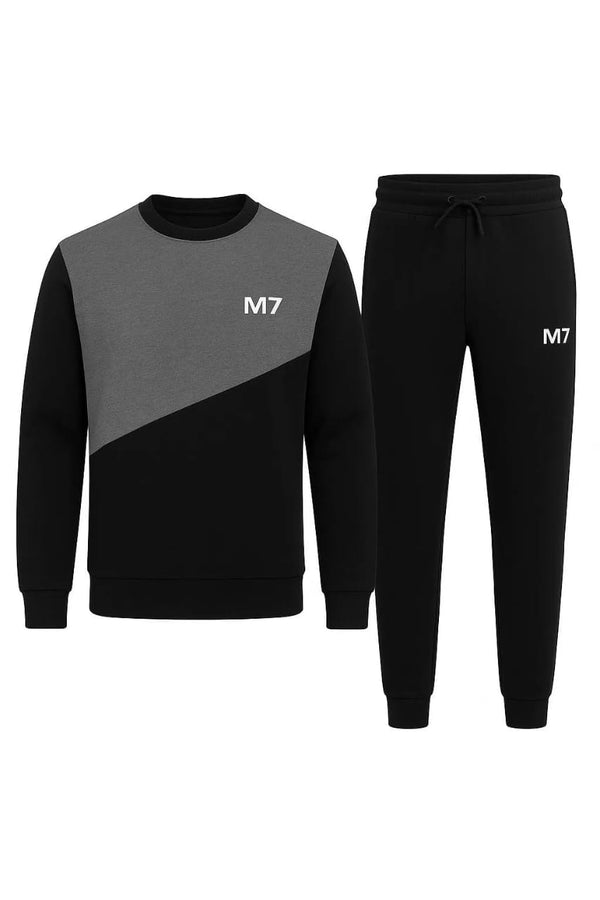 2 Pcs Men's Fleece Printed Tracksuit