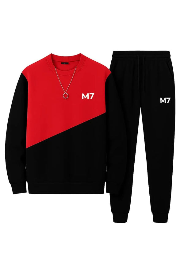 2 Pcs Men's Fleece Printed track Suit