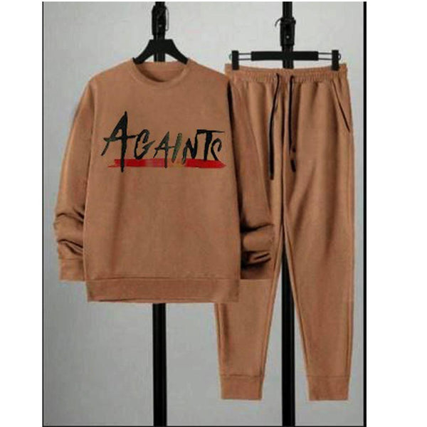Men's Printed Polyester Track Suit - 2 Pcs ( Sweatshirt & Trousers)