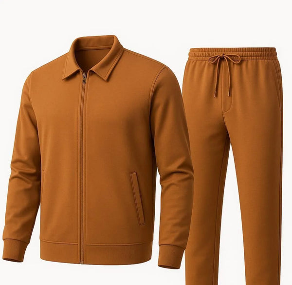 Fleece Printed Sweatshirt Track Suit
