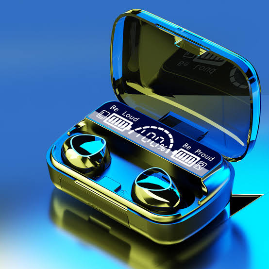 Digital Display Case Earbuds, Black